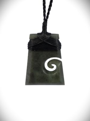 Moko Pounamu Toki Koru Genuine NZ Hapopo Greenstone - Ruahine Moko Pounamu Toki Koru Genuine NZ Hapopo Greenstone - Ruahine