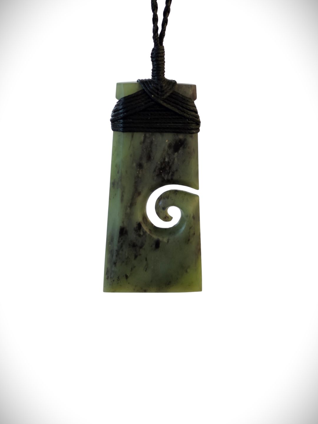 Moko Pounamu Toki Koru Genuine NZ Hapopo Greenstone - Whai