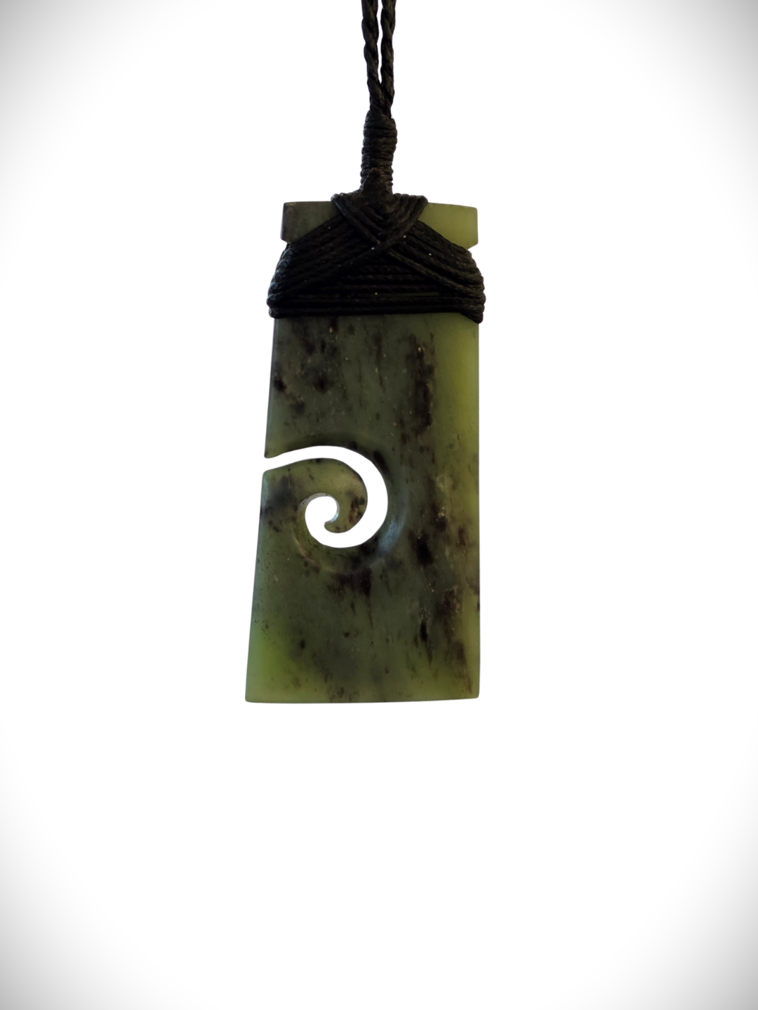 Moko Pounamu Toki Koru Genuine NZ Hapopo Greenstone - Whai