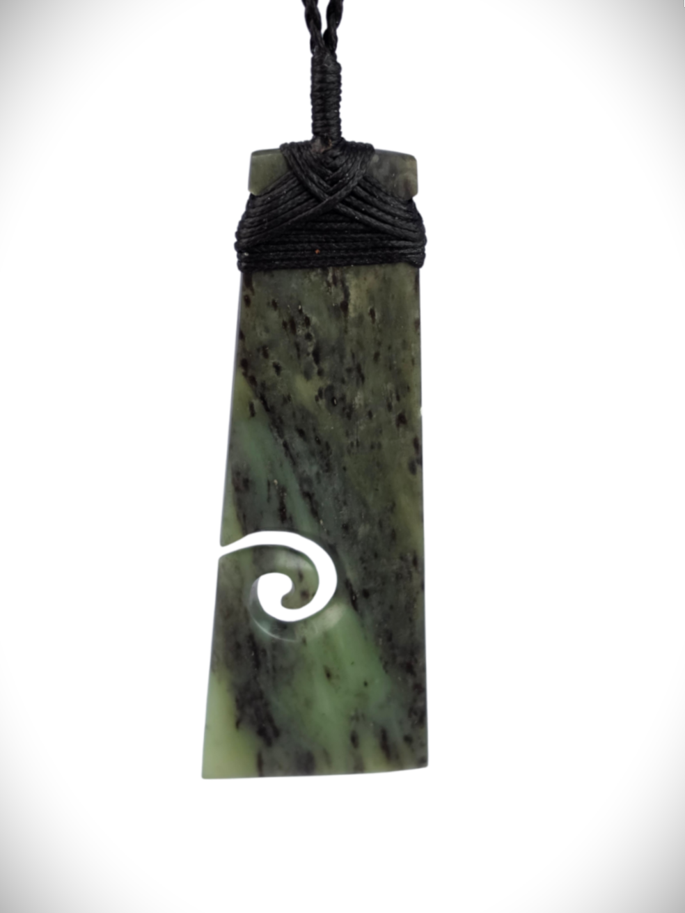 Moko Pounamu Toki Koru Genuine NZ Hapopo Greenstone - Te Maire