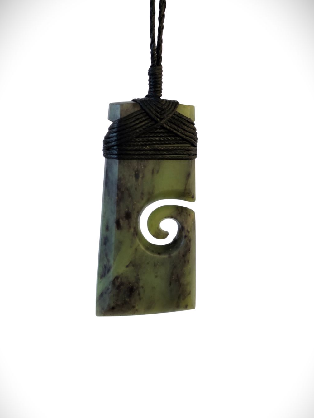 Moko Pounamu Toki Koru Genuine NZ Hapopo Greenstone - Hononga