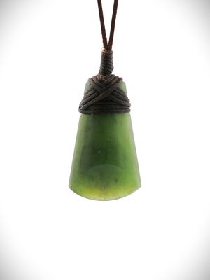Moko Pounamu Toki Genuine NZ Kawakawa Greenstone - Otengi
