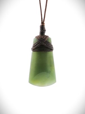 Moko Pounamu Toki Genuine NZ Kawakawa Greenstone - Paranui