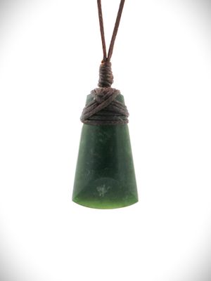 Moko Pounamu Toki Genuine NZ Kawakawa Greenstone - Kerepehi