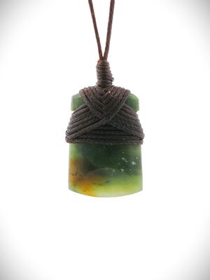 Moko Pounamu Toki Genuine NZ Kawakawa Greenstone - Rotopokaka Moko Pounamu Toki Genuine NZ Kawakawa Greenstone - Rotopokaka