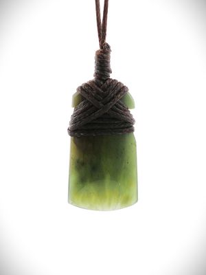 Moko Pounamu Toki Genuine NZ Kawakawa Greenstone - Kaimaumau