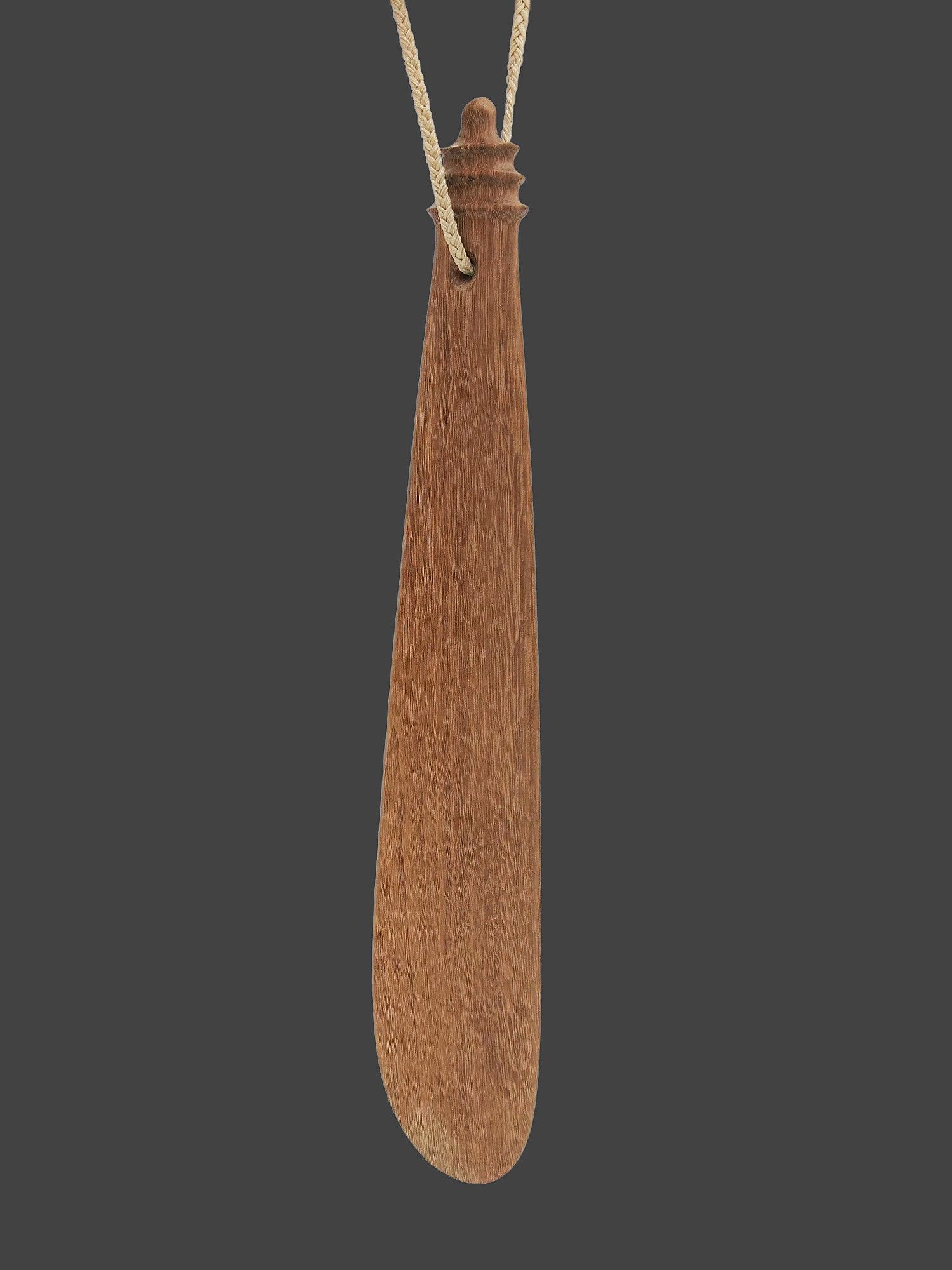 Moko Pounamu Patu Genuine NZ Black Maire Wood - Whangaroa