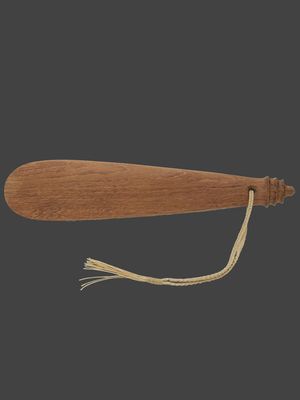 Moko Pounamu Patu Genuine NZ Black Maire Wood - Whangaroa