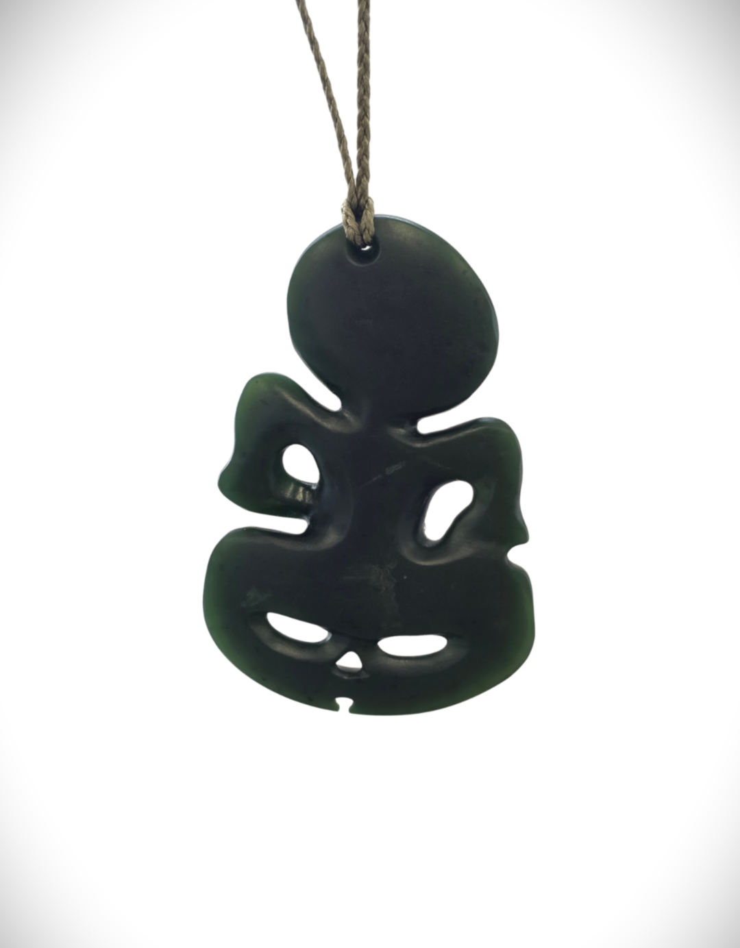 Moko Pounamu Hei Tiki Genuine NZ Kawakawa Greenstone - Kaitangiweka