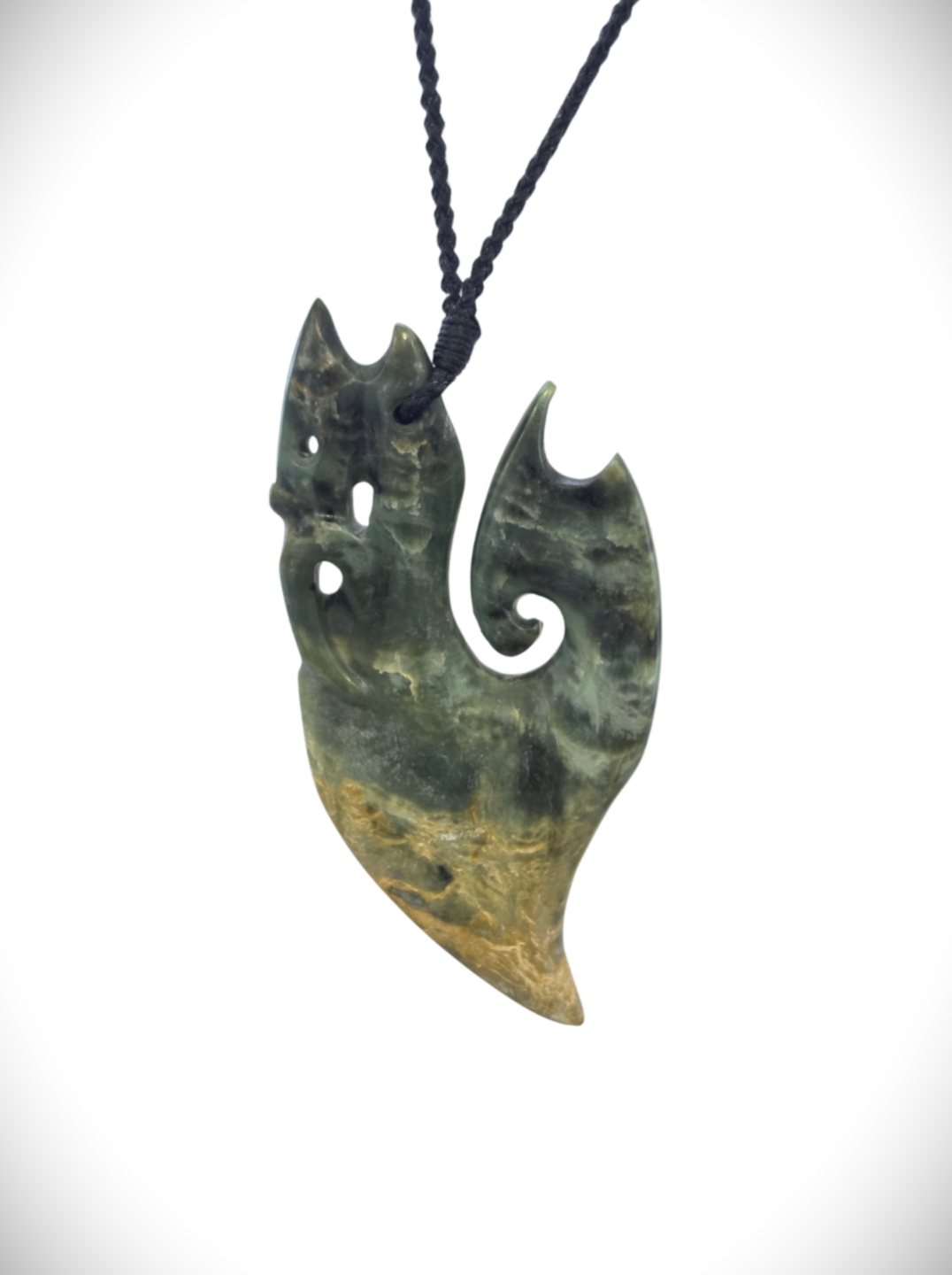 Moko Pounamu Manaia NZ Genuine Auhunga Greenstone - Kaitieke