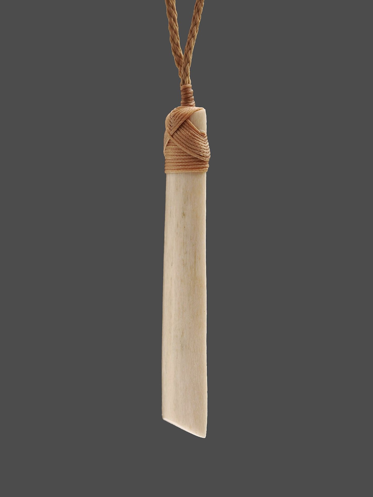 Moko Pounamu Toki Genuine Whale Bone Carving - Waiharara