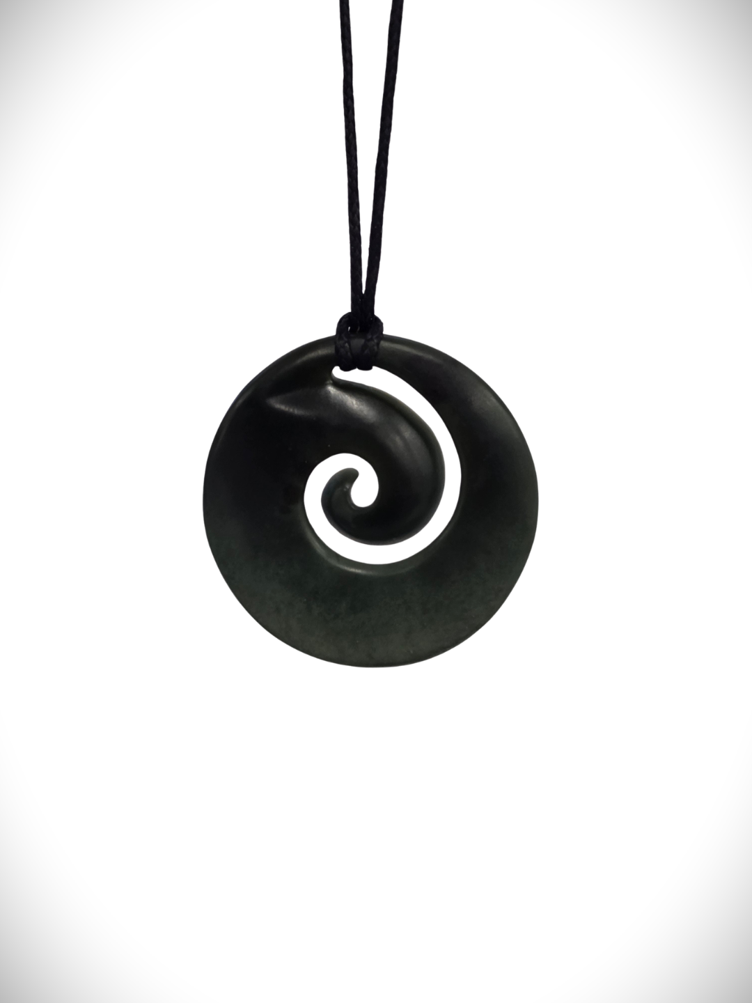 Moko Pounamu Koru NZ Genuine Kokopu Greenstone - Wairere