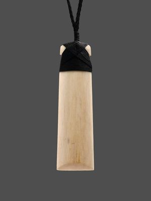 Moko Pounamu Toki Genuine Whale Bone Carving - Houhora