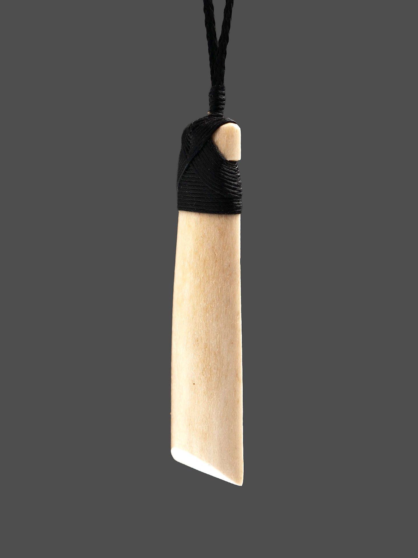 Moko Pounamu Toki Genuine Whale Bone Carving - Waihopo