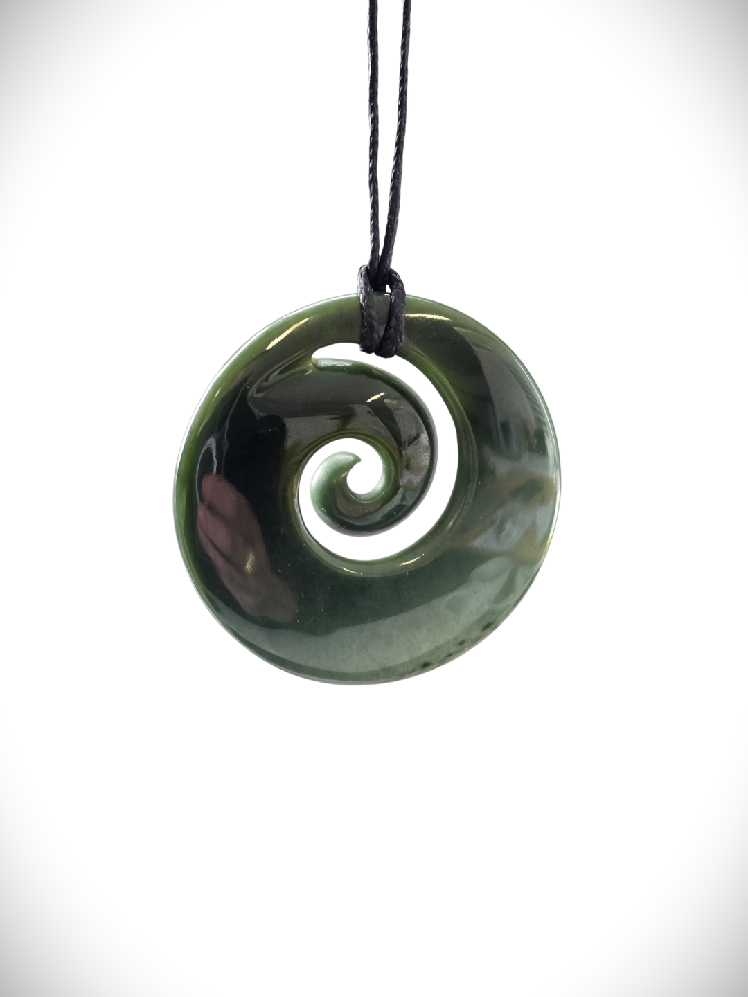 Moko Pounamu Koru NZ Genuine Kokopu Greenstone - Paru