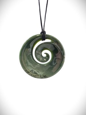 Moko Pounamu Koru NZ Genuine Kokopu Greenstone - Paru Moko Pounamu Koru NZ Genuine Kokopu Greenstone - Paru