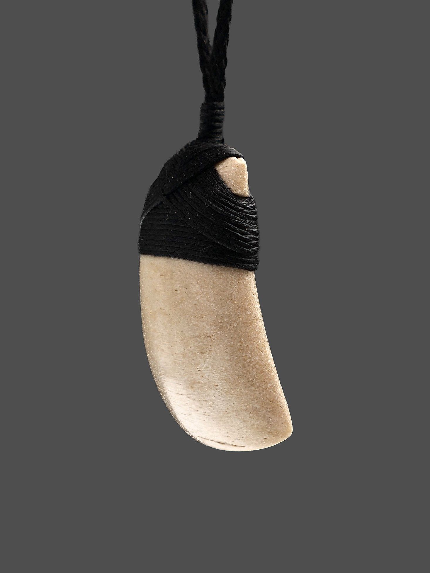 Moko Pounamu,  Toki Genuine Whale Bone Carving - Rarawa