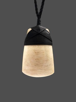 Moko Pounamu, Toki Genuine Whale Bone Carving - Wharekapua Moko Pounamu, Toki Genuine Whale Bone Carving - Wharekapua