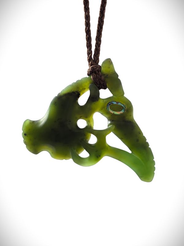 Moko Pounamu Manaia NZ Genuine Totoweka Greenstone - Waihola Moko Pounamu Manaia NZ Genuine Totoweka Greenstone - Waihola