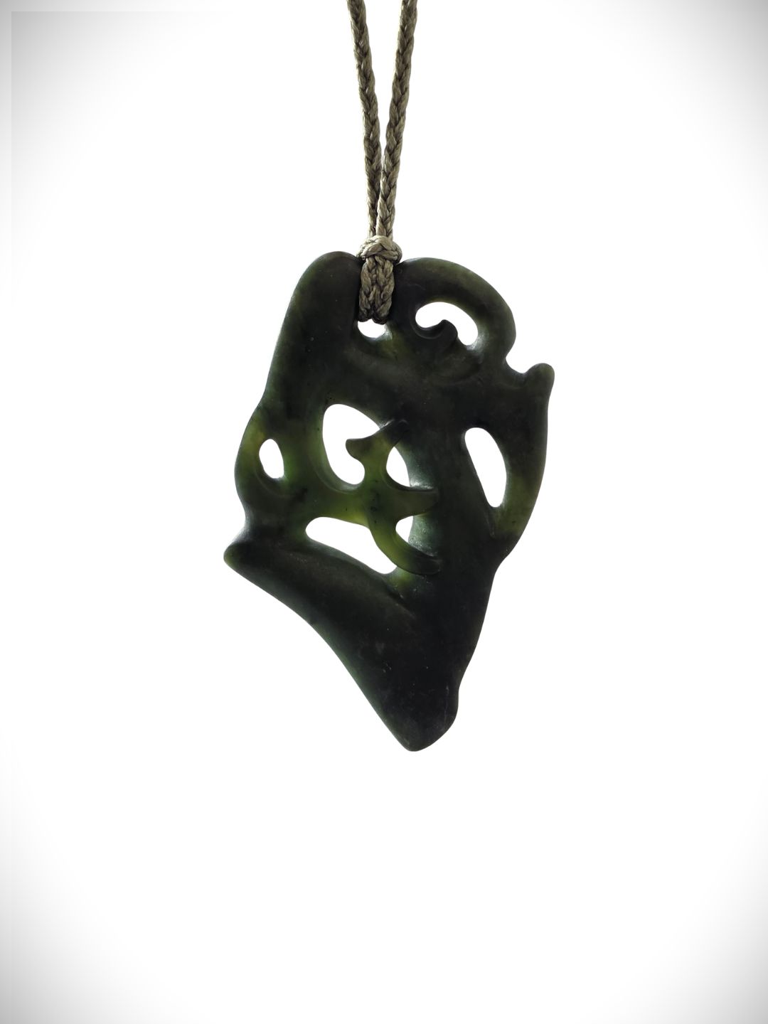Moko Pounamu Manaia NZ Genuine Kawakawa Greenstone - Tikitiki