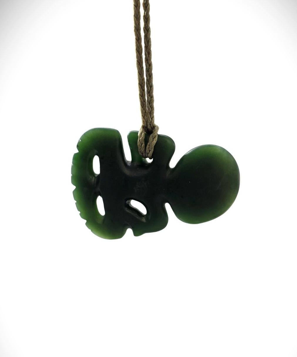 Moko Pounamu Pepi Hei Tiki NZ Genuine Kawakawa Greenstone - Rotoehu