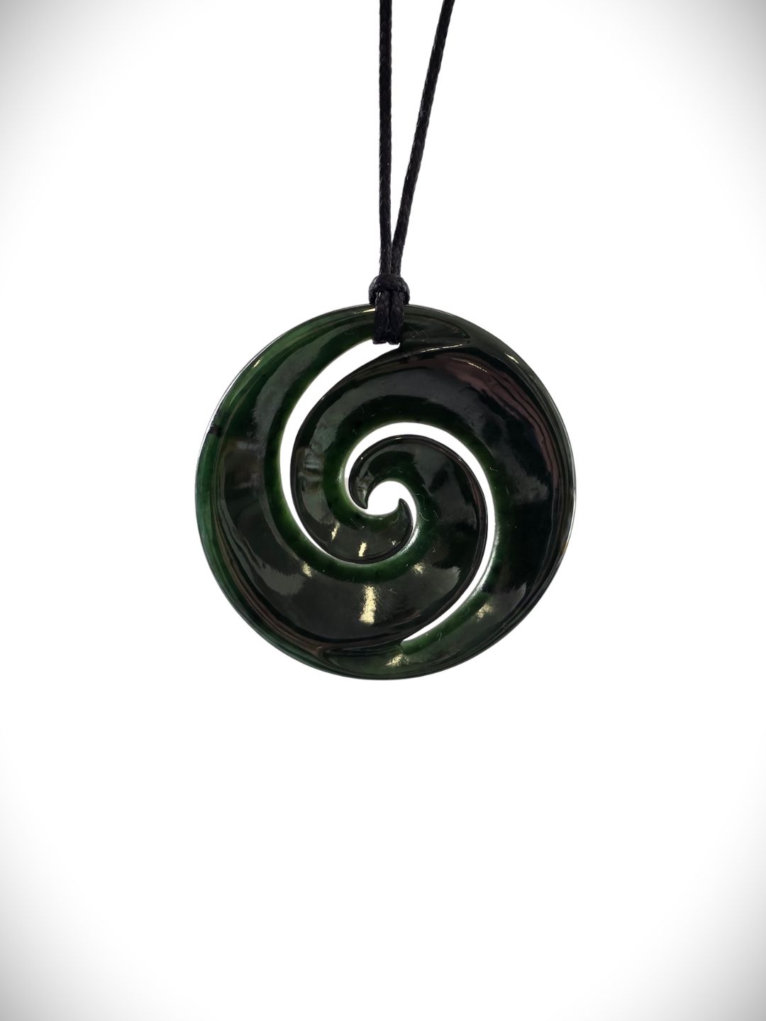 Moko Pounamu Double Koru NZ Genuine Kawakawa Greenstone - Raetihi Moko Pounamu Double Koru NZ Genuine Kawakawa Greenstone - Raetihi