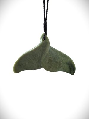 Moko Pounamu Whales Tail NZ Genuine Auhunga Greenstone - Rotoehu Moko Pounamu Whales Tail NZ Genuine Auhunga Greenstone - Rotoehu