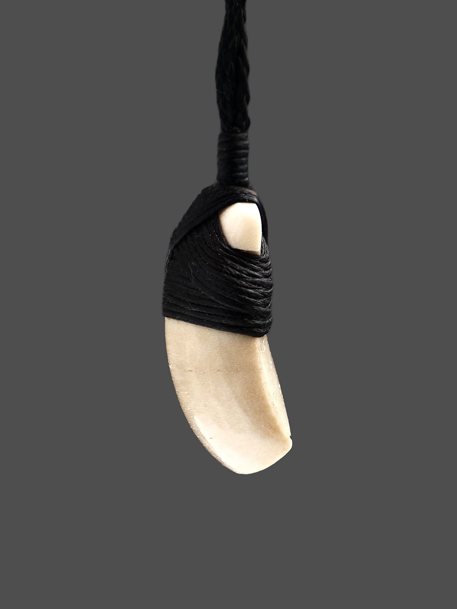 Moko Pounamu, Toki Genuine Whale Bone Carving - Tekao
