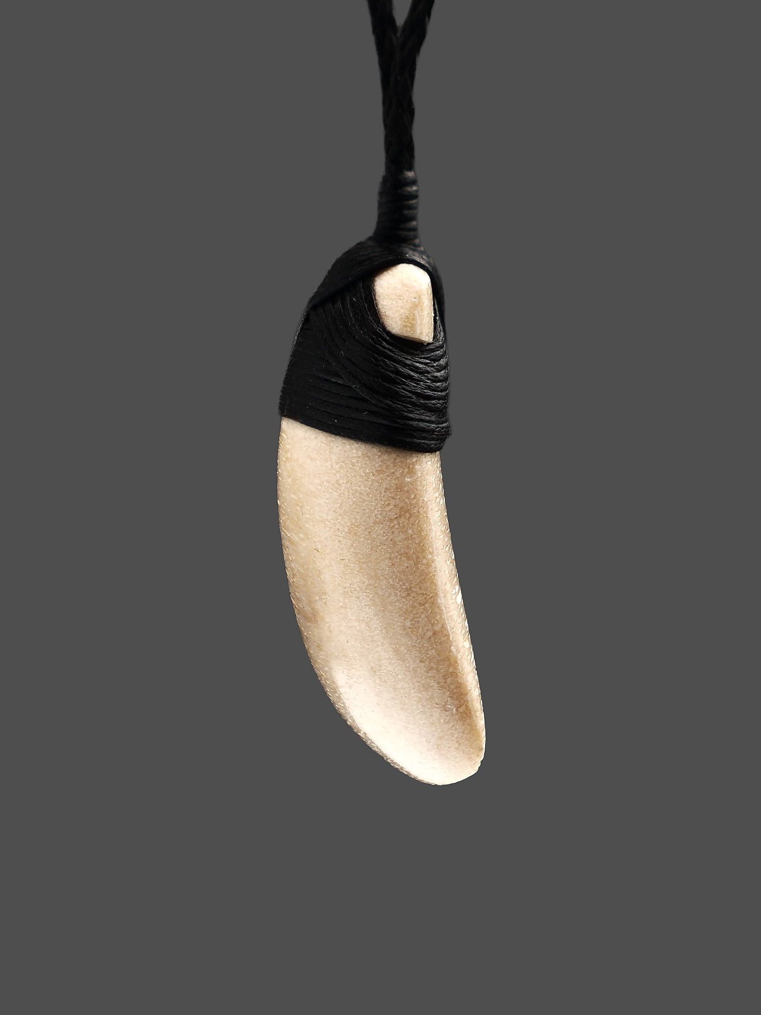 Moko Pounamu, Toki Genuine Whale Bone Carving - Paengatia