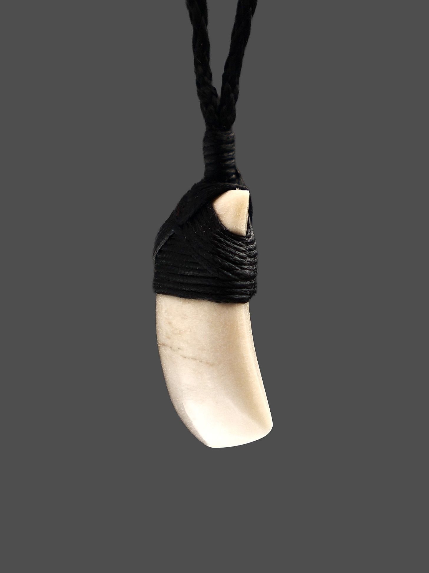 Moko Pounamu, Toki Genuine Whale Bone Carving - Taraere