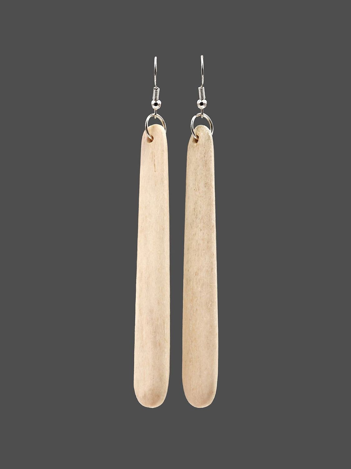 Moko Pounamu Whale Bone Sterling Silver Earrings - Maungapiko Moko Pounamu Whale Bone Sterling Silver Earrings - Maungapiko
