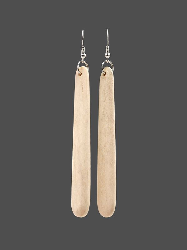 Moko Pounamu Whale Bone Sterling Silver Earrings - Maungapiko Moko Pounamu Whale Bone Sterling Silver Earrings - Maungapiko