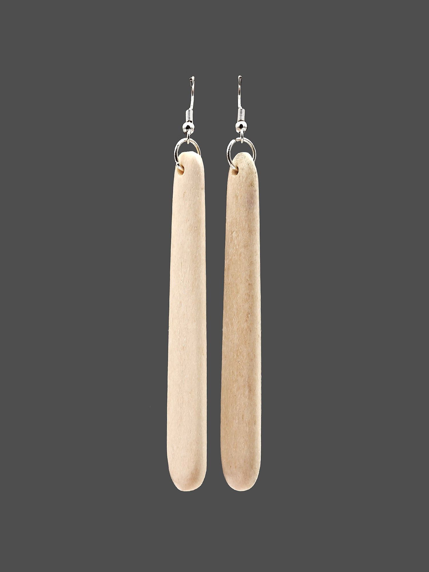 Moko Pounamu Whale Bone Sterling Silver Earrings - Maungapiko