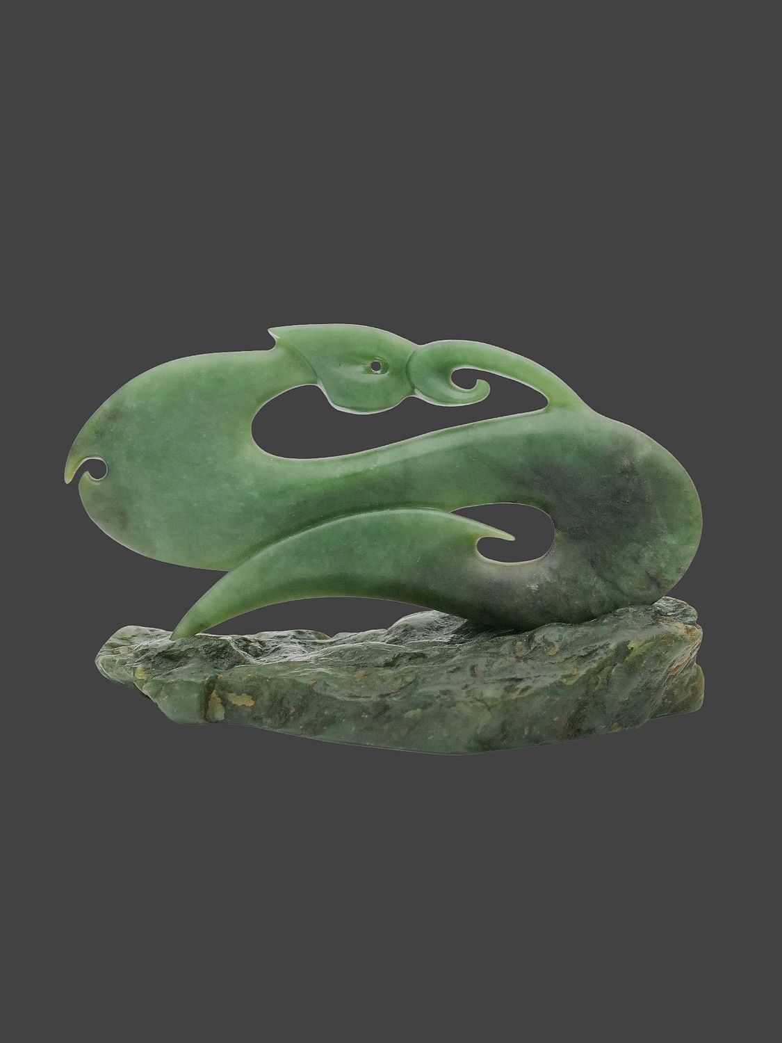 Moko Pounamu Manaia NZ Genuine Kahurangi Greenstone - Kapowairua Moko Pounamu Manaia NZ Genuine Kahurangi Greenstone - Kapowairua