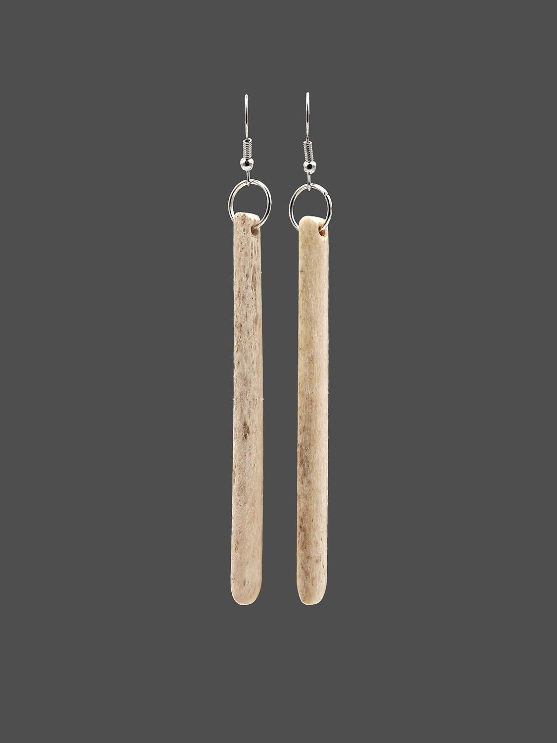 Moko Pounamu Whale Bone Sterling Silver Earrings - Te Werahi Moko Pounamu Whale Bone Sterling Silver Earrings - Te Werahi