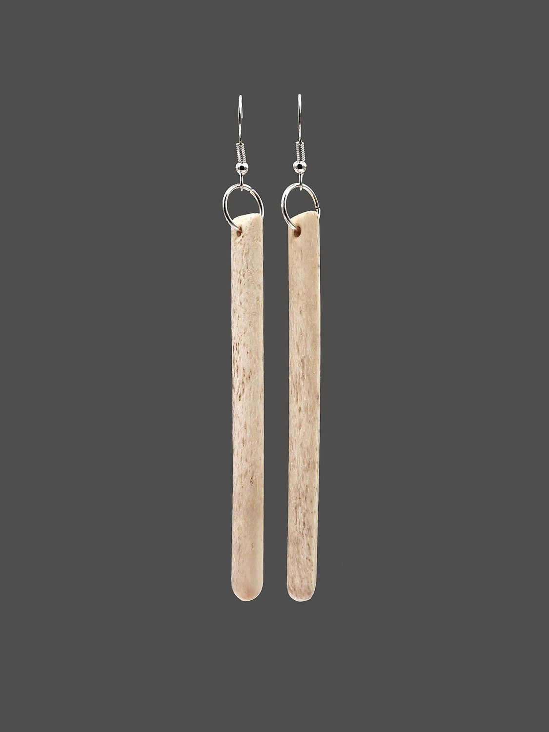 Moko Pounamu Whale Bone Sterling Silver Earrings - Te Paki Moko Pounamu Whale Bone Sterling Silver Earrings - Te Paki
