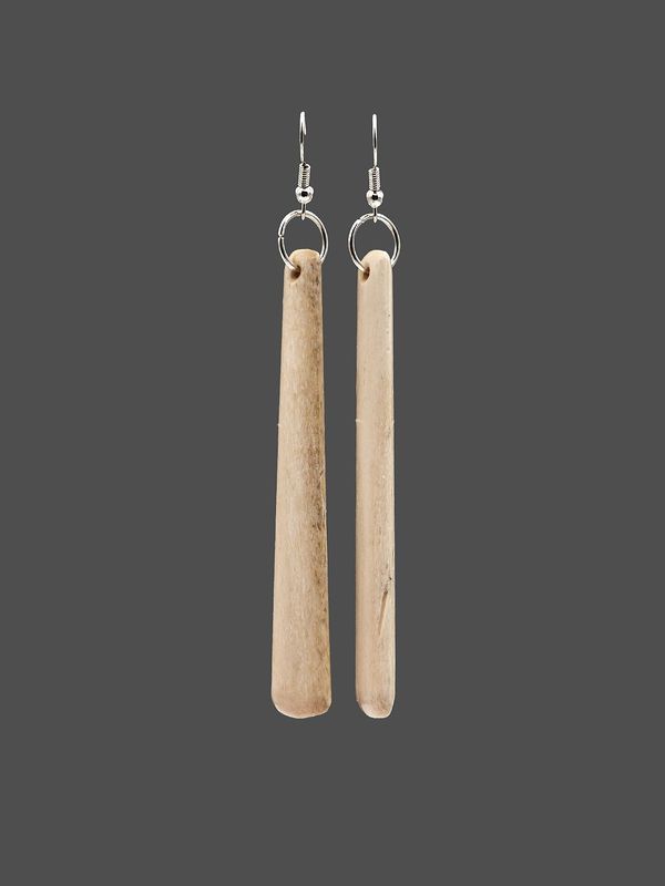 Moko Pounamu Whale Bone Sterling Silver Earrings - Paengarehia Moko Pounamu Whale Bone Sterling Silver Earrings - Paengarehia