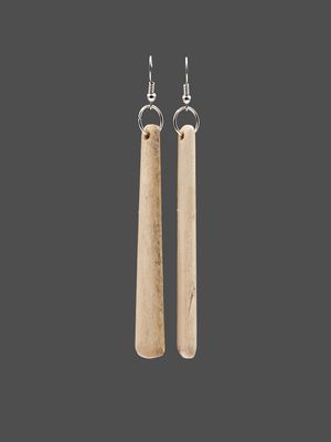 Moko Pounamu Whale Bone Sterling Silver Earrings - Paengarehia Moko Pounamu Whale Bone Sterling Silver Earrings - Paengarehia