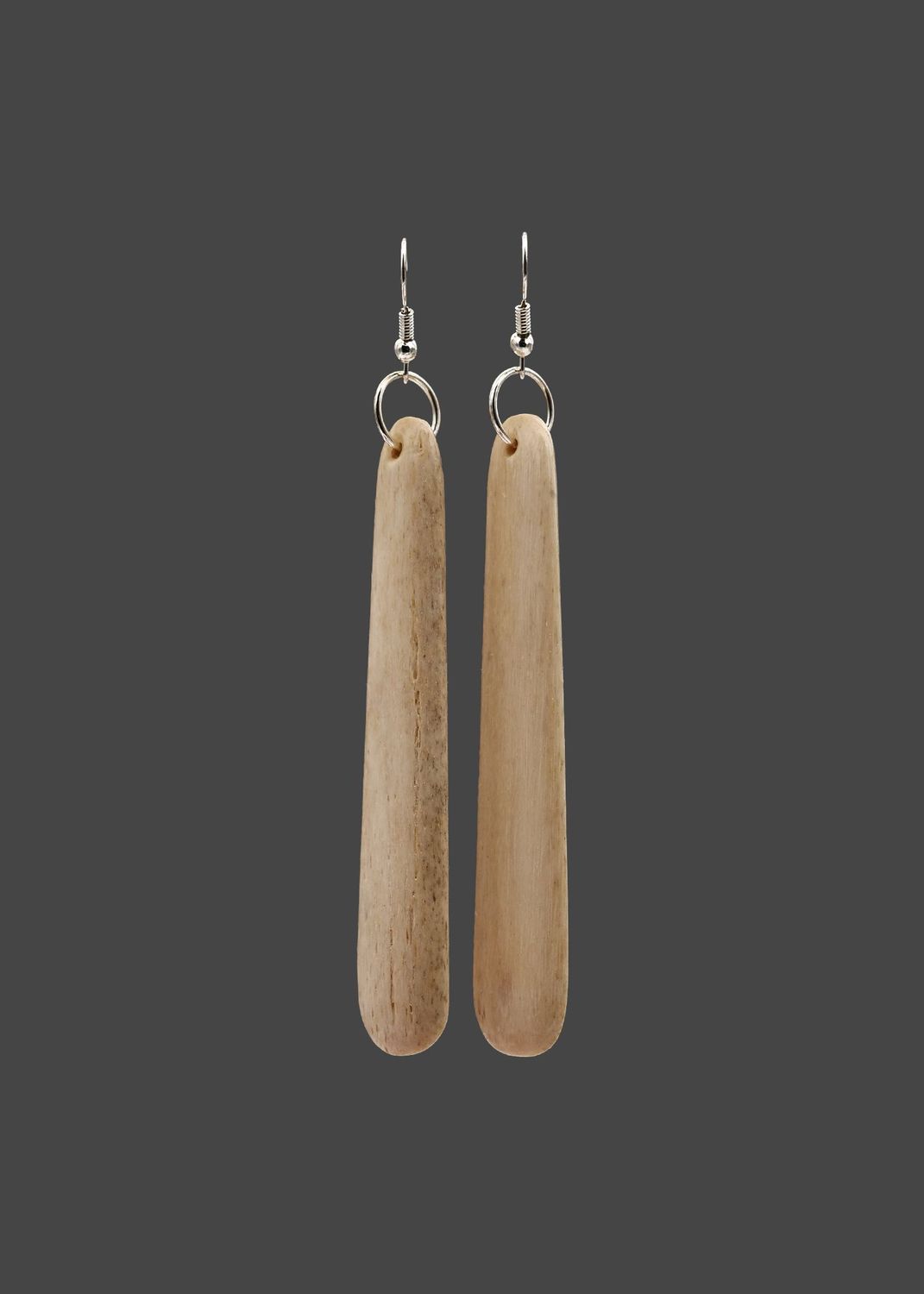 Moko Pounamu Whale Bone Sterling Silver Earrings - Kahokawa Moko Pounamu Whale Bone Sterling Silver Earrings - Kahokawa