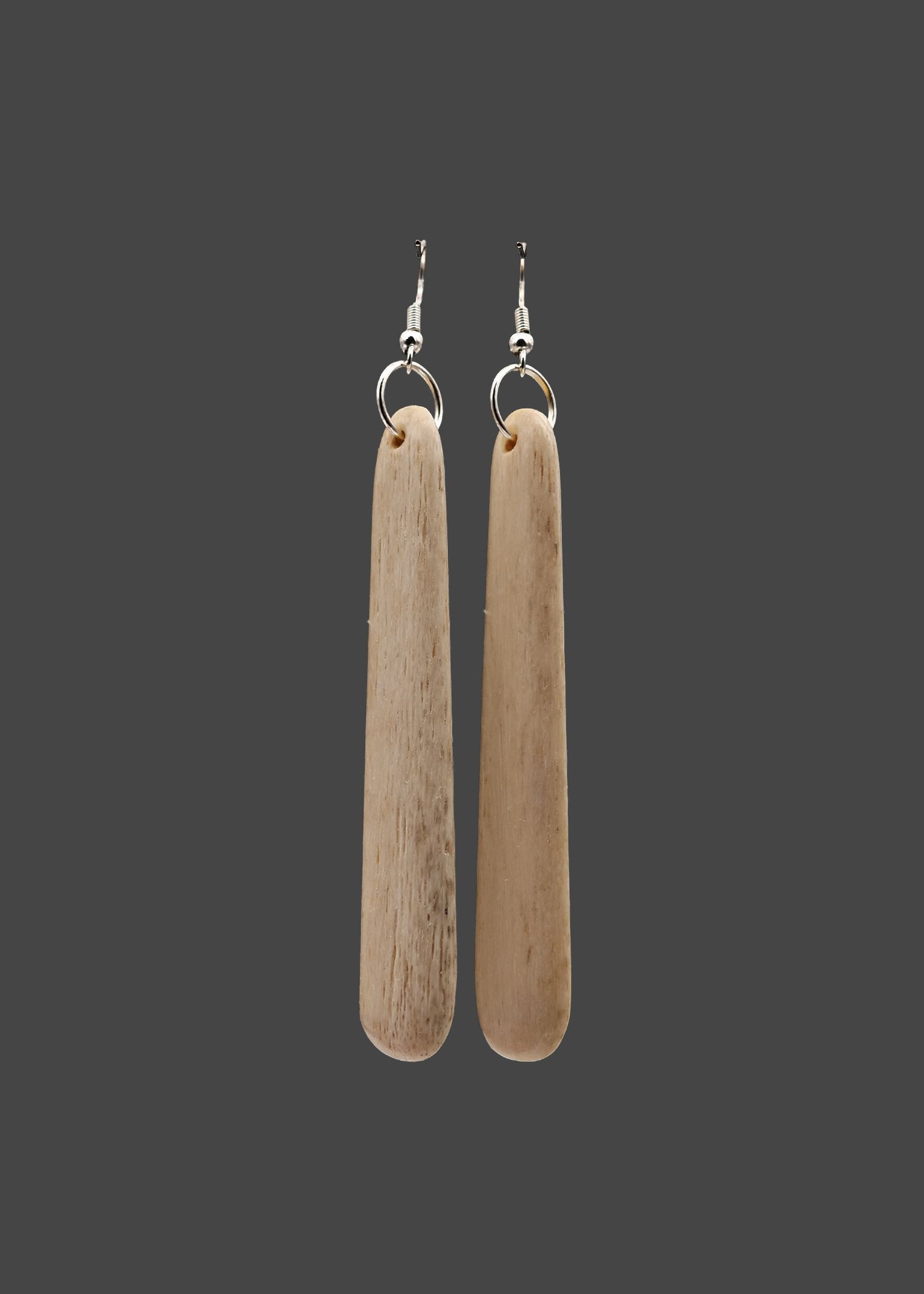 Moko Pounamu Whale Bone Sterling Silver Earrings - Kahokawa