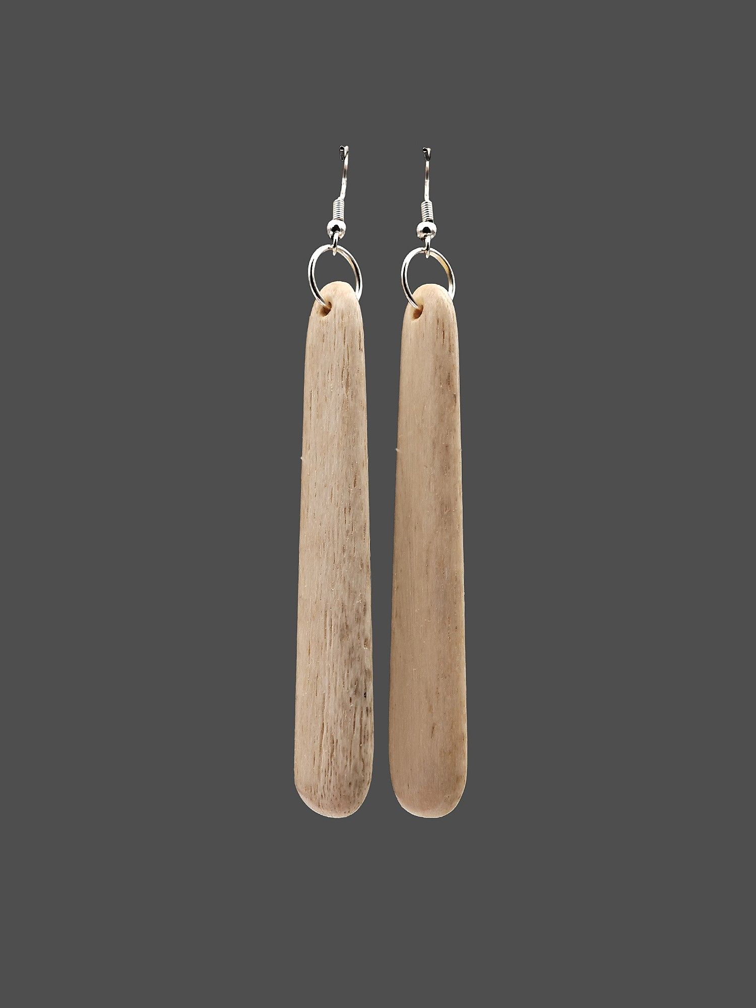 Moko Pounamu Whale Bone Sterling Silver Earrings - Kahokawa