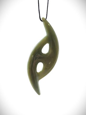 Moko Pounamu Contemporary Design NZ Genuine Inanga Greenstone - Rotoehu Moko Pounamu Contemporary Design NZ Genuine Inanga Greenstone - Rotoehu