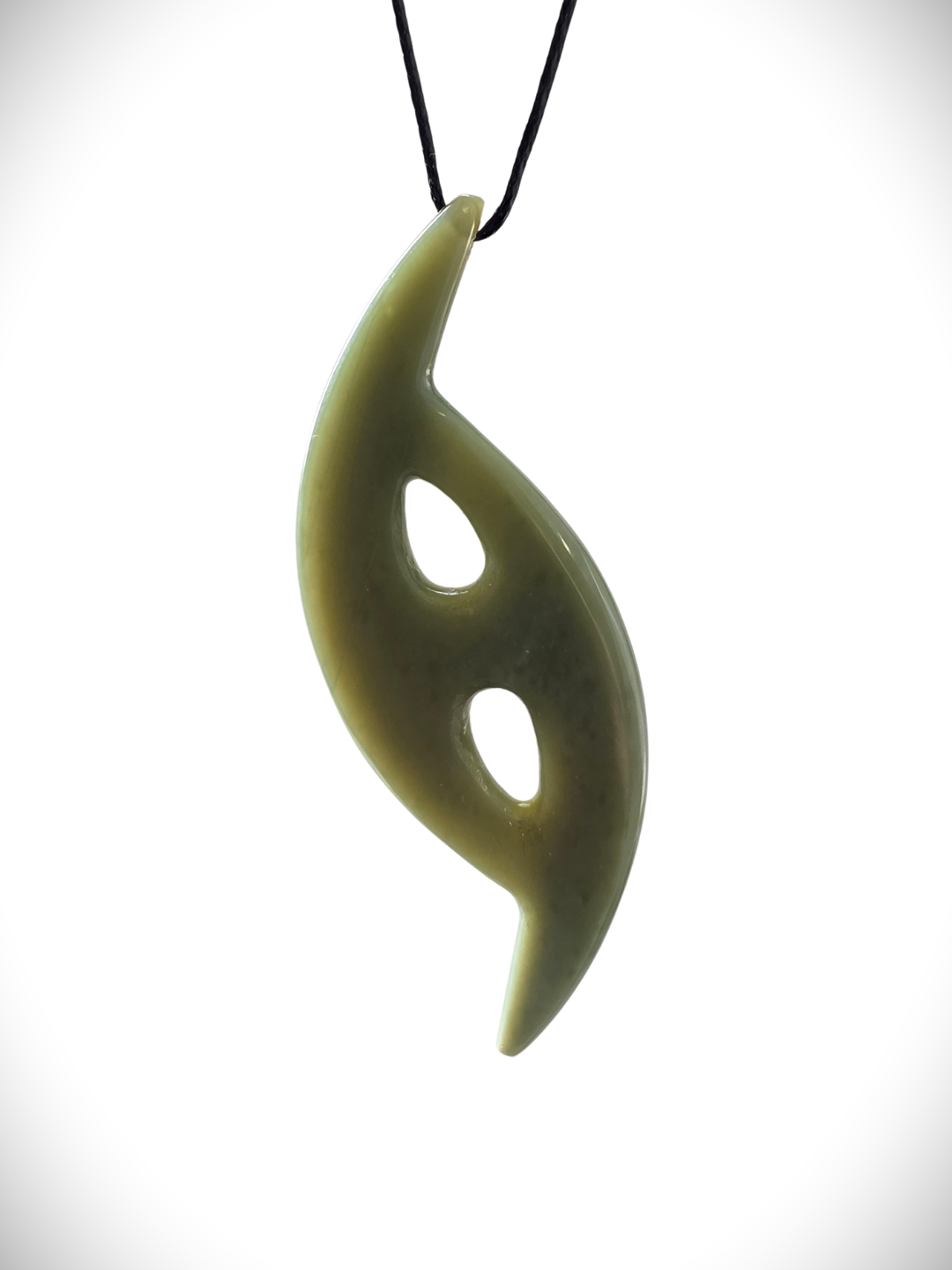 Moko Pounamu Contemporary Design NZ Genuine Inanga Greenstone - Rotoehu