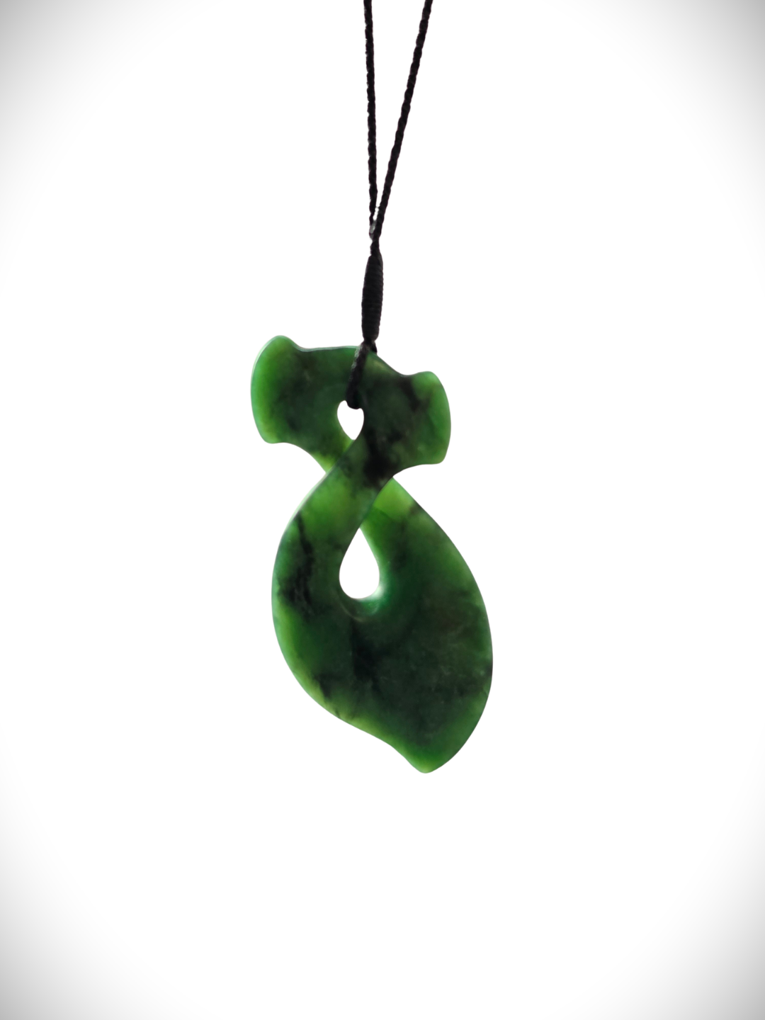 Moko Pounamu Single Pikorua (Twist) NZ Genuine Kawakawa Greenstone - Taieri