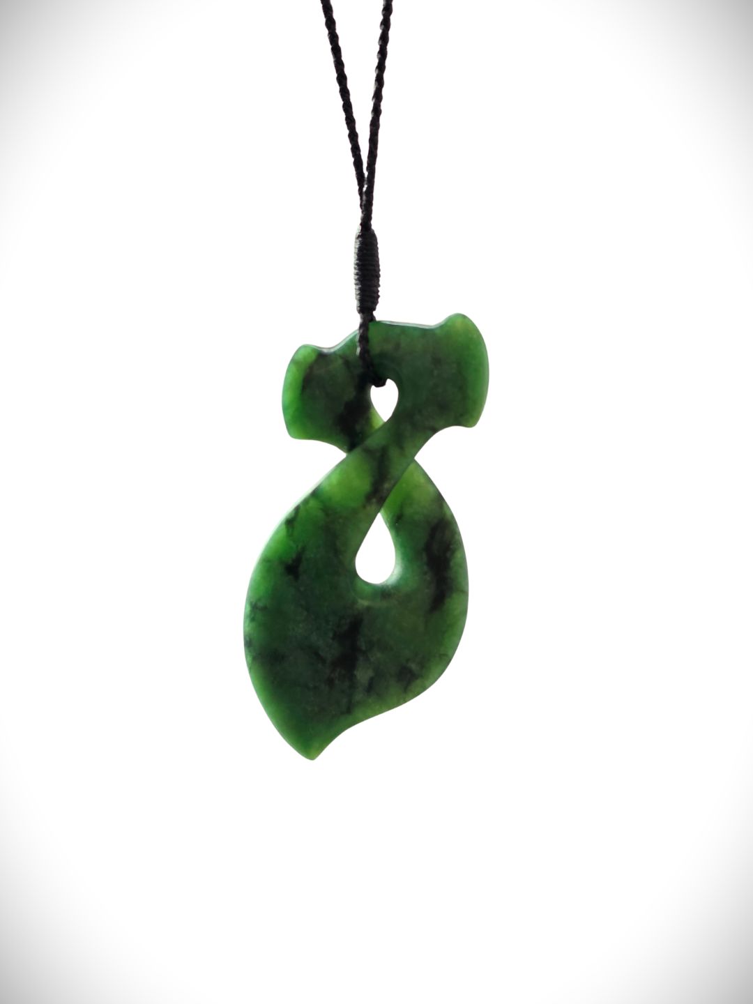 Moko Pounamu Single Pikorua (Twist) NZ Genuine Kawakawa Greenstone - Taieri Moko Pounamu Single Pikorua (Twist) NZ Genuine Kawakawa Greenstone - Taieri