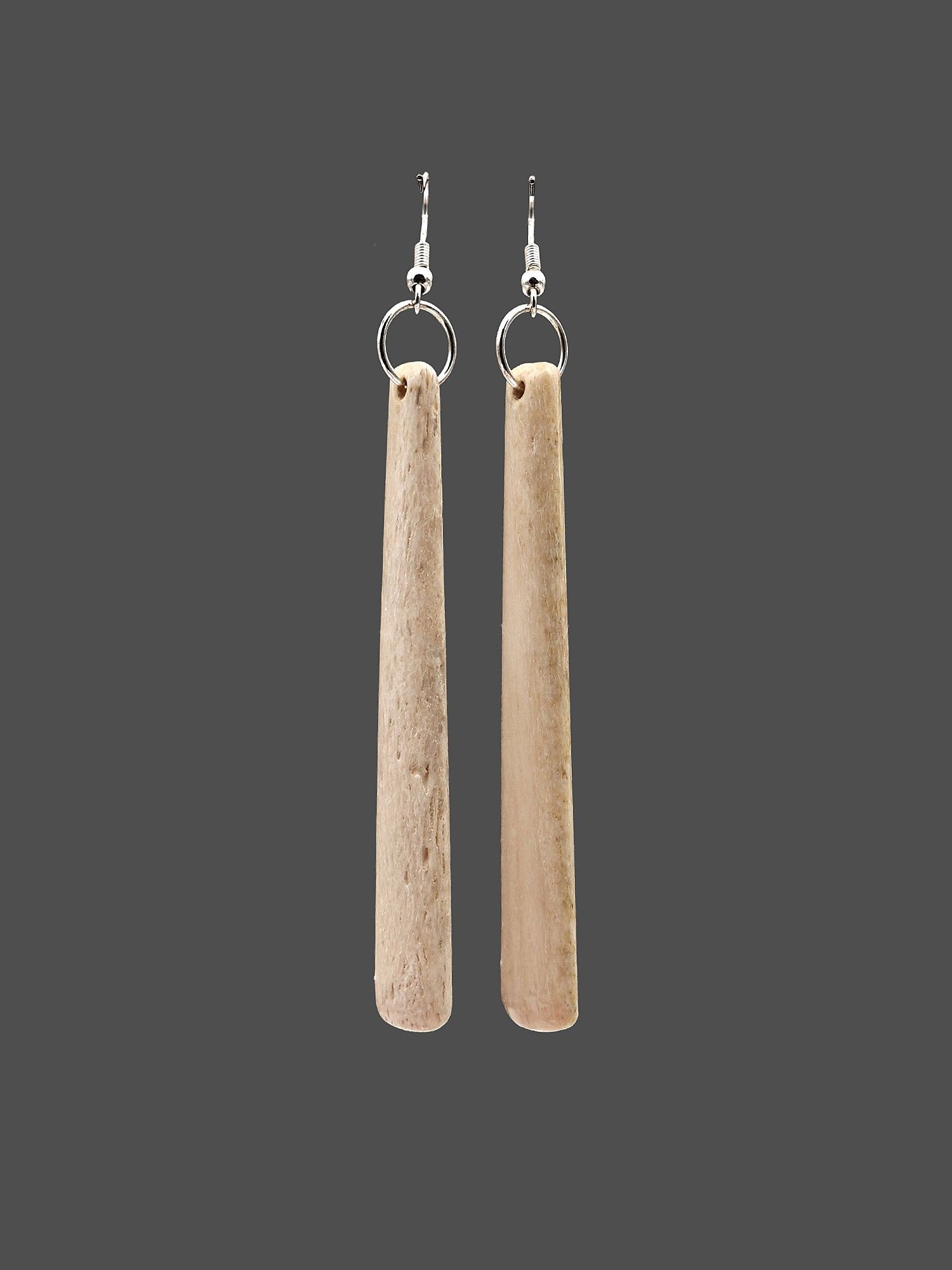 Moko Pounamu Whale Bone Sterling Silver Earrings - Tangoake