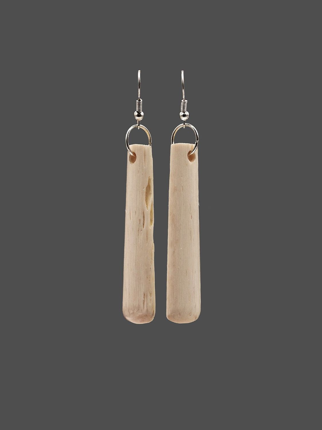 Moko Pounamu Whale Bone Sterling Silver Earrings - Paparore Moko Pounamu Whale Bone Sterling Silver Earrings - Paparore