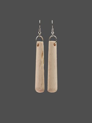 Moko Pounamu Whale Bone Sterling Silver Earrings - Paparore Moko Pounamu Whale Bone Sterling Silver Earrings - Paparore