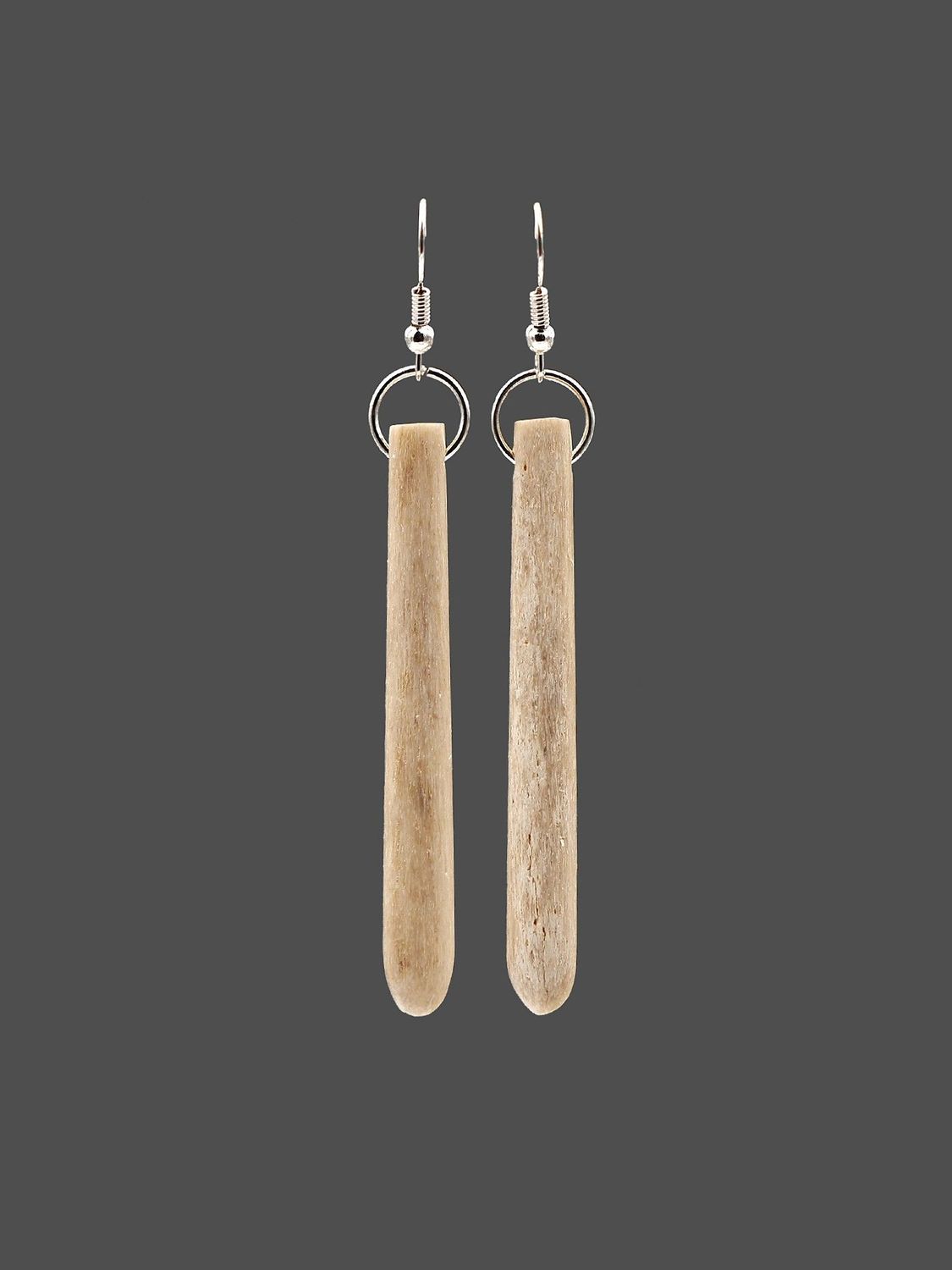 Moko Pounamu Whale Bone Sterling Silver Earrings - Omaia Moko Pounamu Whale Bone Sterling Silver Earrings - Omaia
