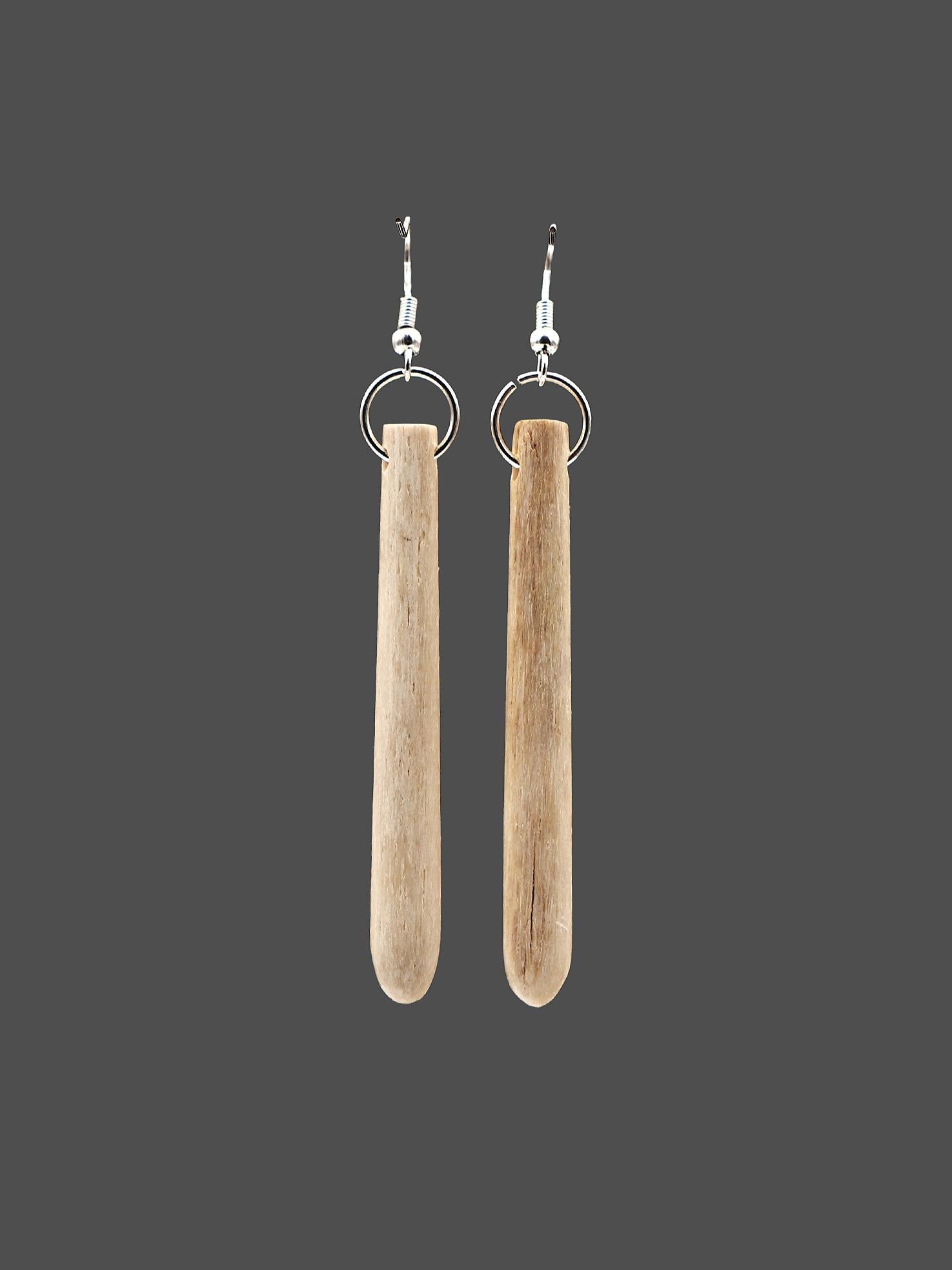 Moko Pounamu Whale Bone Sterling Silver Earrings - Omaia